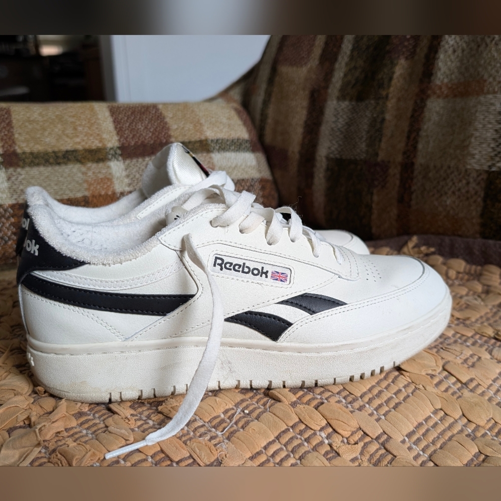 Reebok Club C Double Revenge White and Black Women's Sneakers